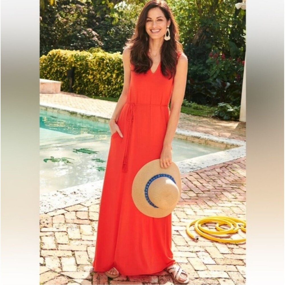 Matilda Jane In The Breeze V-Neck Maxi Dress - Blood Orange
